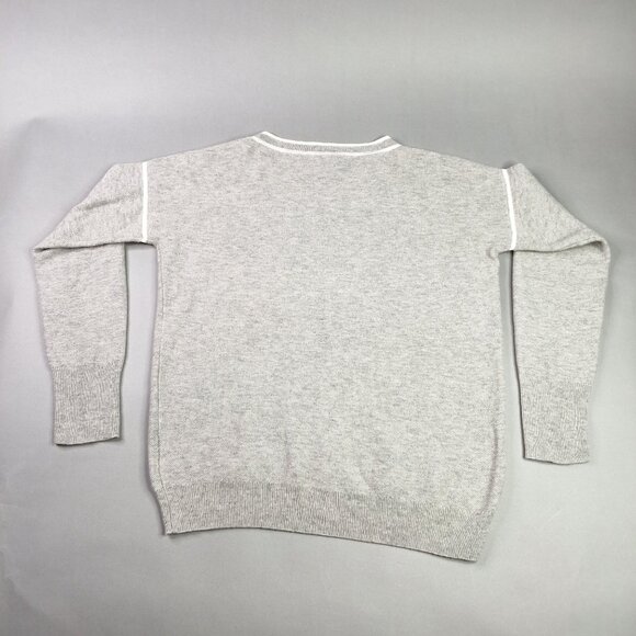 Banana Republic Filpucci Heather Gray Wool-Blend Crewneck Sweater Medium - Picture 7 of 8